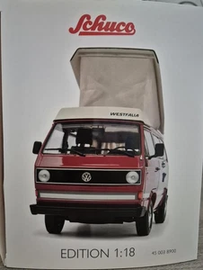 Schuco 1:18 VW T3 Camper Westphalia Joker in OVP, Umbau auf Echtalu Felgen - Bild 1 von 8