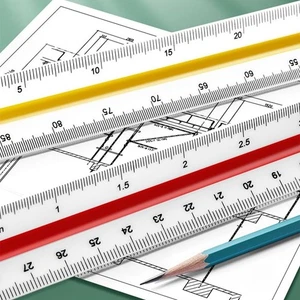 30cm Drawing Ruler Technical Architect Ruler Triangular Scale Ruler Student - Picture 1 of 9