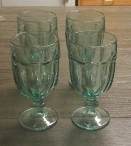 Libbey Duratuff Light Green Ice Tea Goblets 7 in tall Set 4 - Picture 1 of 4