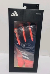 Adidas Predator PRO Fingersave Goalkeeper Gloves Black/Red IQ4018 Size 10 (170$) - Picture 1 of 8