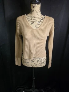 Wild Fable beigefarbener Pullover mit V-Ausschnitt Damen Größe M - Bild 1 von 6