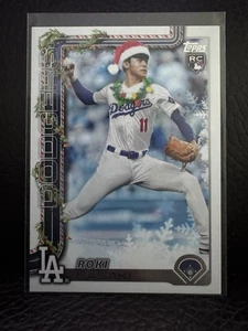 2025 Topps Baseball Holiday Roki Sasaki Image Variation SP #H23 Mütze/Lichter - Bild 1 von 2