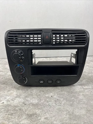 Bisel de radio control de clima con soporte para Honda Civic 2001-2005 ventilaciones centrales ¡LEER! Foto 1 de 4