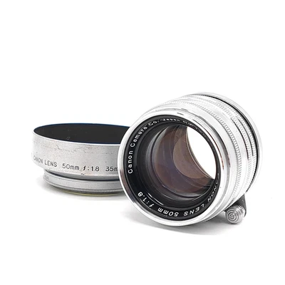 " Near MINT " Canon 50mm f/1.8 Chrome Silver L39 LTM Leica Mount Lens From JAPAN - Image 1 of 4