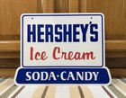 Hersheys Ice Cream Sign Soda Candy 2 Sided Store Vintage Style Wall Decor