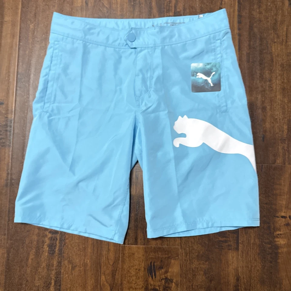 NUEVO CON ETIQUETAS Puma 20” Board Shorts Calce Regular Azul Cielo Bañador Hombre’s 28. A3 Foto 1 de 3