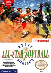 Dusty Diamond S All Star Softball Nes Box Art 2"X3" Pin Button Badge - Picture 1 of 2