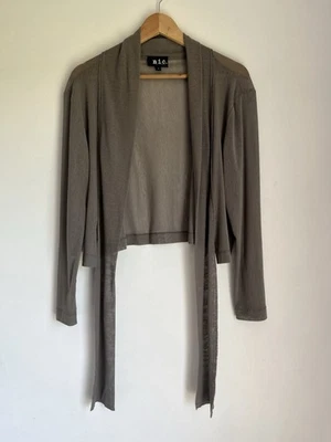 Nic By NICOLA WAITE Cardigan Long Sleeve Khaki - image 1 of 4