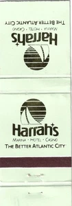Cubierta de Matchbook de Colección Cubierta de Matchbook Harrah's Casino Atlantic City NJ - Imagen 1 de 2