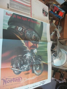 1986 Domi Racer/Accessory Mart Sales Flyer 1950 Norton Dominator Poster 091925 - Picture 1 of 7