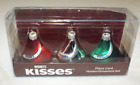 Kurt Adler Hershey's Kisses Christmas Ornament 1.5" Set of 3 Red Green Silver