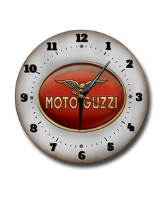 RELOJ DE PARED DE METAL GUZZI 250MM/10" DE DIÁMETRO, RELOJ DE GARAJE. RELOJ DE TALLER. CUEVA DE HOMBRE. - Imagen 1 de 1