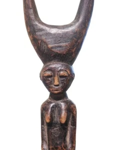 West African Tribal Object, Old Figural Wood Catapults/Slingshot - Picture 1 of 5