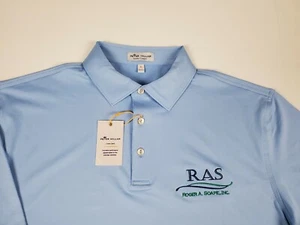 Peter Millar Summer Comfort Men's Size L NWT Light Blue Short Sleeve Polo Shirt. - Picture 1 of 8