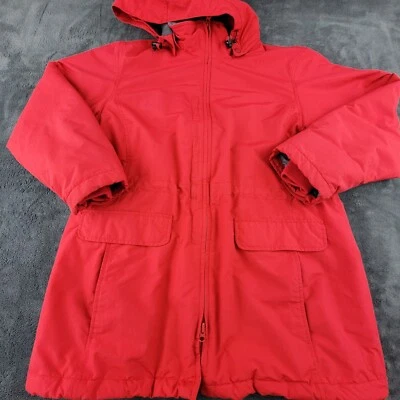 Lands' End Squall Parka Womens Medium Red Detachable Hood - Image 1 of 4