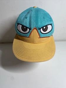 Disney Perry the Platypus Fuzzy Fur Hat Cap Phineas and Ferb Please Read - Picture 1 of 7
