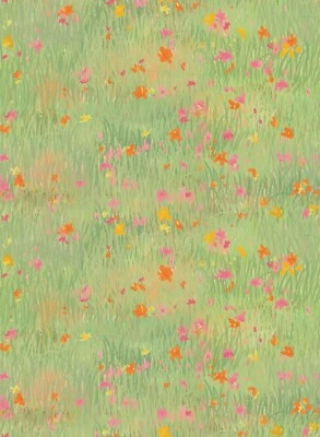 Jiffdiff Wallpaper Rolls Colorful Flower Field Peel and Stick Wall Sticker - Image 1 of 4