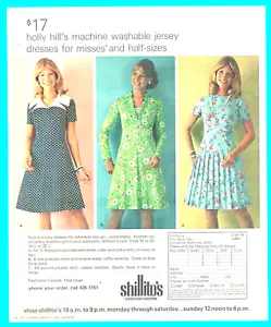 1974 SHILLITO's Oxmoor Center STAMPA ANNUNCIO abiti gonne Louisville Kentucky festa - Foto 1 di 3