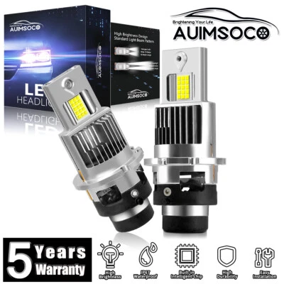 For Acura MDX 2007-2015 D2S/D2R/D2C LED Headlight Kit Bulbs High Low Beam 6500K - Image 1 of 4