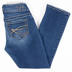 Silver Suki Capri Womens Jeans Faded Dark Wash Size 25/28 - Picture 1 of 6