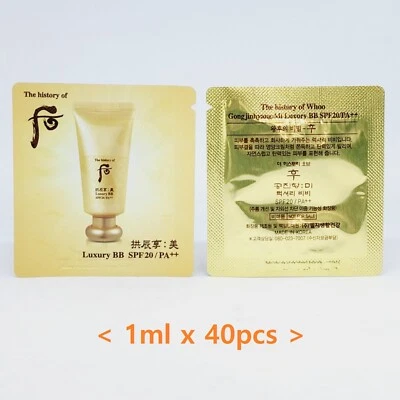 The History of Whoo Gongjinhyang Mi Luxury BB Cream SPF20 PA++ 1ml x 40pcs - Image 1 of 3