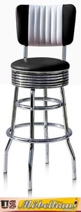 BS-29-CB Black Bel Air Barhocker Diner Theke Bar Stuhl Fifties Amerika Style USA - Bild 1 von 6
