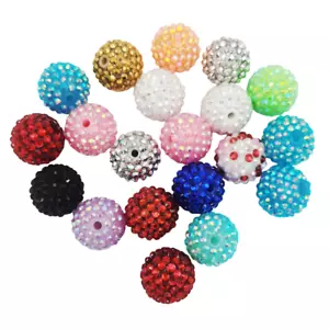 10PCS Colorful Acrylic 20mm Diamond Design Bead Hole 3mm Pen Bead for Art Decor - Picture 1 of 5