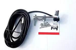Płaski pręt Uchwyt lusterka 3/8 CB HAM Antena radiowa Zestaw montażowy antenowy 4m Kabel - Zdjęcie 1 z 5
