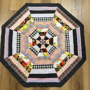 Vintage Handarbeit Patchwork Quilt Tischdecke Wandbehang Landhaus Kern Schneider - Bild 1 von 15