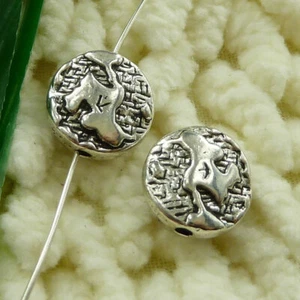 Bonitas cuentas espaciadoras de plata tibetana 150 piezas 11 mm S2649 hágalo usted mismo para hacer joyas - Imagen 1 de 6