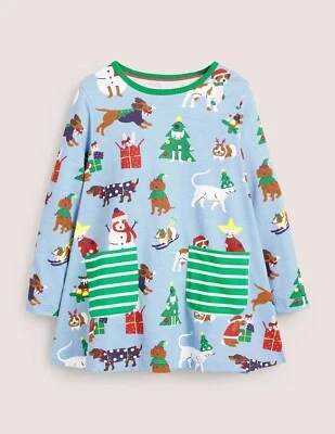 Mini Boden Túnica Festiva Perro Conejillo de Indias Gato Jersey Bolsillo Nuevo con Etiquetas Nuevo 7-8 Foto 1 de 4