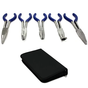 New 5pcs 11" Long Needle Nose Pliers Set Long Reach Tool Pliers with Pouch - Bild 1 von 4