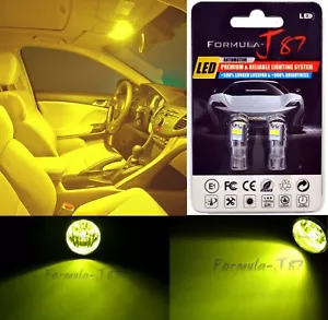LED 3030 Light Yellow 3000K 168 Two Bulbs Interior Dome Replacement Lamp Upgrade - Picture 1 of 12