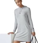 Fabletics Hoodie Pullover Athleisure Pocket Womens Sweatshirt Dress Gray XS