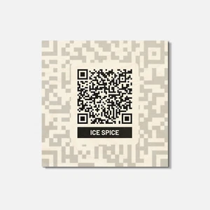 Ice Spice QR Code 4'' X 4'' Square Wooden Coaster - Picture 1 of 3