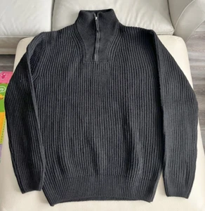 Zara Men’s Wool Blended Quarter Zip Ribbed Sweater - Size L - MRSP$90 - Picture 1 of 5