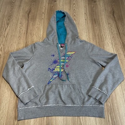 Sudadera con Capucha Hard Candy XXL 19 Juniors Plus Gris Rayas Iluminación Perno Foto 1 de 4