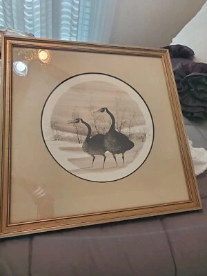 De colección. Letrero P. BUCKLEY MOSS - NÚMERO 266/1000 #88C COPIA DE LOS VISITANTES DEL AMANECER - ENMARCADO Foto 1 de 4