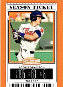 2019 PANINI CONTENDERS SEASON TICKET DRAFT PICKS LOGAN DAVIDSON CARD #17 - Picture 1 of 2