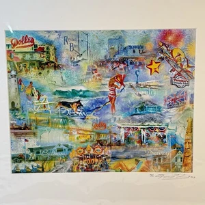 David Dunleavy Print Delaware Beaches Collage Rehoboth Dewey Bethany 2013 42/100 - Picture 1 of 14