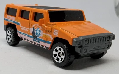 Matchbox Orange Hummer H2 SUV Concept MBX Ocean Loose Diecast 1:72 2015 - Image 1 of 4