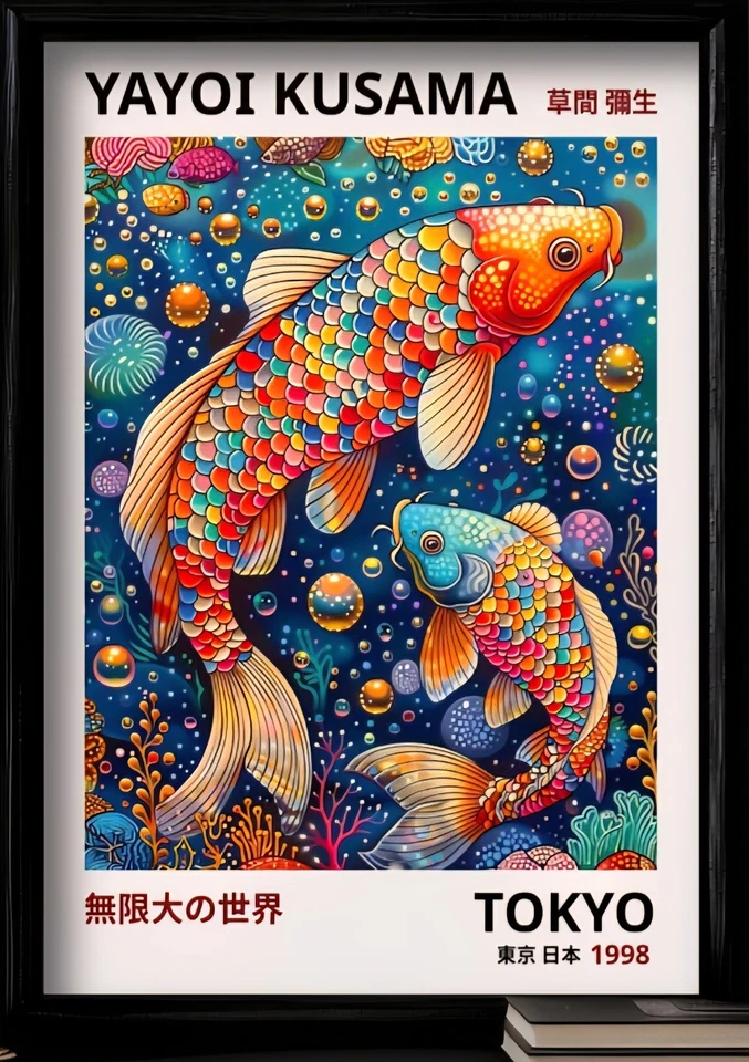 Kusama Fish Poster 50x70cm BNWT Unframed  - Image 1 of 1