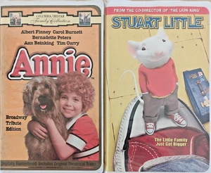Lot of 2 VHS Video Movies Stuart Little/Annie NTSC Clamshell - Picture 1 of 2