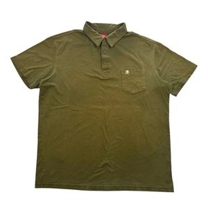Vintage Mossimo Polo Shirt Button Up Size XL Khaki Grunge 90s Skate Preppy Style - Picture 1 of 7