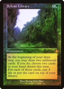 NM Retro Foil Sylvan Library, MTG, Dominaria Remastered, Magic, 350 - Bild 1 von 1