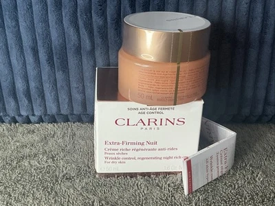 CLARINS Extra-Firming Nuit- Crema Rica de Noche para Piel Seca 1.6 oz/50 ml *NUEVO* Foto 1 de 4