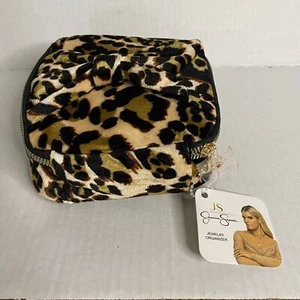 Jessica Simpson Leopardenmuster Schmuck Organizer Neu mit Etikett  - Bild 1 von 8