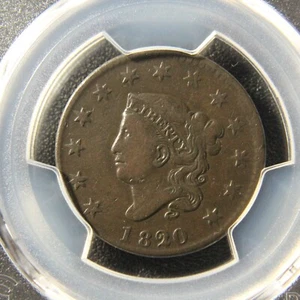 1820/19 Coronet Head Large Cent, N-3, PCGS VF-20, Small Overdate - Picture 1 of 4