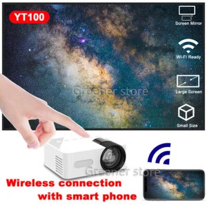 Wireless Mini Projector Mobile Video Wifi Smart Portable Home Cinema Theater - Picture 1 of 20