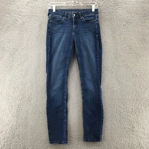 Calvin Klein Skinny Jeans Womens 28x29 Blue Dark Wash Denim Low Rise 5 Pockets - Picture 1 of 19